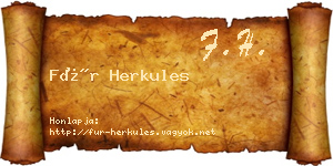 Für Herkules névjegykártya